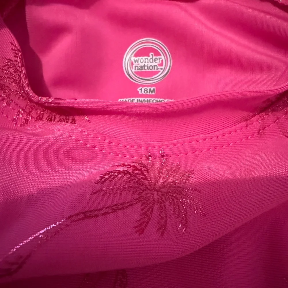 Wonder Nation Fuchsia Swim Rashguard Set - Picture 2 of 3
